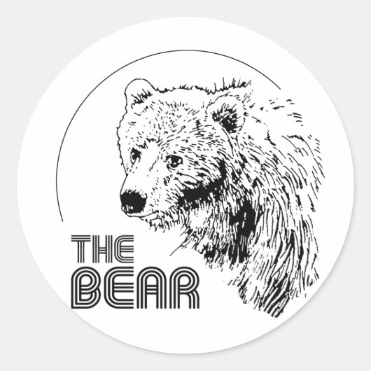 STICKER ROND L'OURS VINTAGE (Devant)