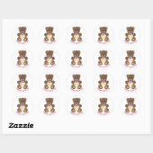 Sticker Rond L'ourson cupcake (Feuille)