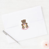 Sticker Rond L'ourson cupcake (Enveloppe)