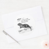 STICKER ROND LOUTRE (Enveloppe)