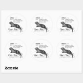 STICKER ROND LOUTRE (Feuille)