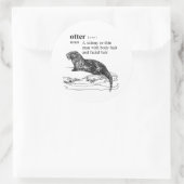 STICKER ROND LOUTRE (Sac)