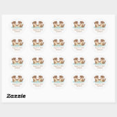 Sticker Rond Loutres importantes - Natation (Feuille)