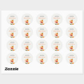 Sticker Rond Love at First Spritz Baby Shower (Feuille)