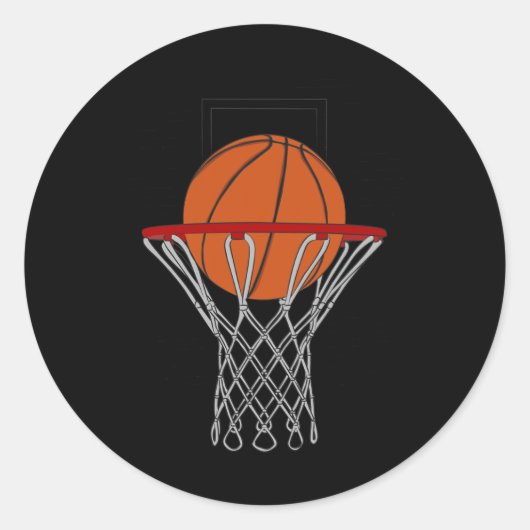 Sticker Rond Love Basketball 4 (Devant)