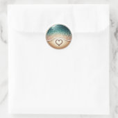 Sticker Rond Love Beach (Sac)