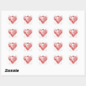 Sticker Rond Love Bl dramatiques (Feuille)