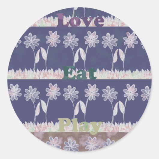 Sticker Rond Love Bleu Baby shower couleurs.png (Devant)