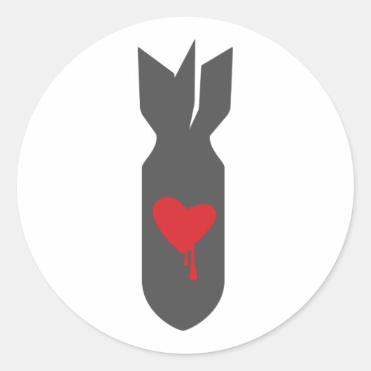 Sticker Rond Love Bomber (Devant)