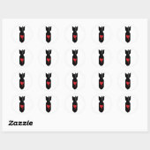 Sticker Rond Love Bomber (Feuille)