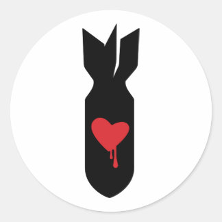 Sticker Rond Love Bomber