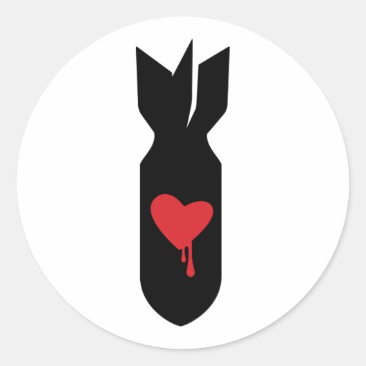 Sticker Rond Love Bomber (Devant)