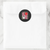 Sticker Rond Love Bowling Cute Bowling Femmes Bowler (Sac)