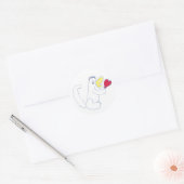 Sticker rond Love Bug (Enveloppe)