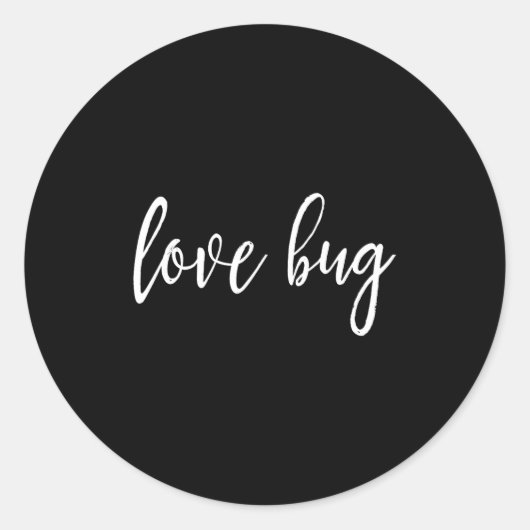Sticker Rond Love Bug For Valentine's Day (Devant)