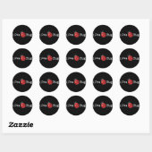 Sticker Rond Love Bug - Ladybug (Feuille)