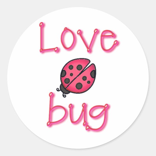 Sticker Rond LOVE BUG par SHARON SHARPE (Devant)
