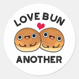 Sticker Rond Love Bun autre jeu de nourriture amusant
