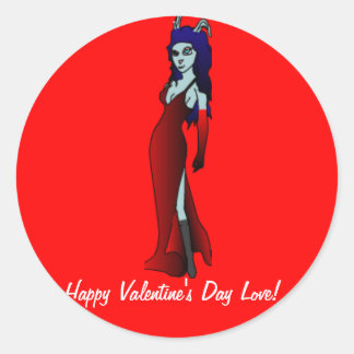 Sticker Rond Love Cartes Par NotJustPictures