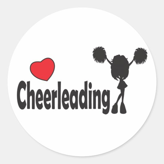 Sticker Rond Love Cheerleader (Devant)