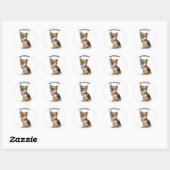 Sticker Rond Love Chihuahuas (Feuille)