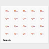 Sticker Rond Love churros (Feuille)