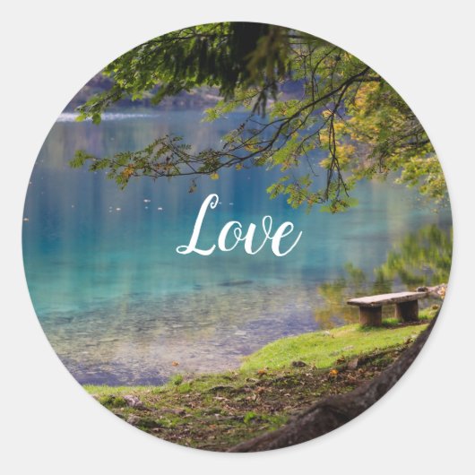 Sticker rond Love Classic (Devant)