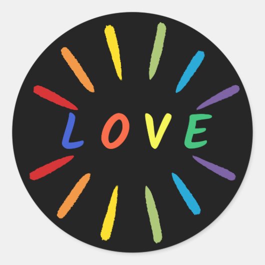 Sticker rond Love Classic (Devant)