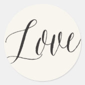 Sticker Rond Love Classic Script Calligraphie grecque Clé Maria (Devant)