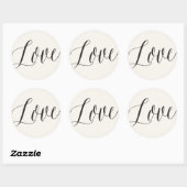 Sticker Rond Love Classic Script Calligraphie grecque Clé Maria (Feuille)