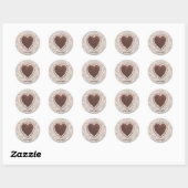 Sticker Rond Love Coffee (Feuille)