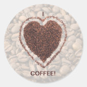 Sticker Rond Love Coffee (Devant)