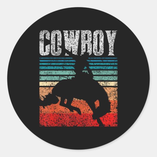 Sticker Rond Love Design Lover Cowboy - Mens & Womens Uni-y (Devant)