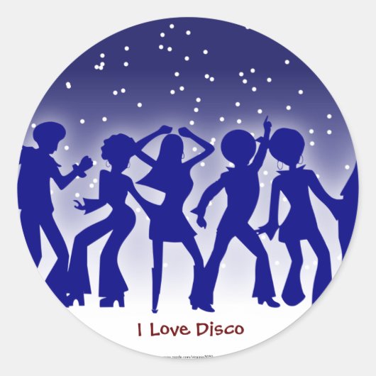 Sticker Rond Love disco (Devant)