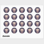 Sticker Rond Love Doves (Feuille)