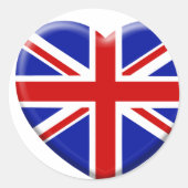 Sticker Rond love drapeau Angleterre (Devant)