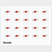 Sticker Rond Love Drumming Coffee Mug (Feuille)