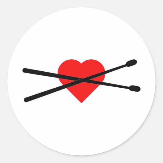 Sticker Rond Love Drumming Coffee Mug (Devant)
