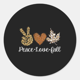 Sticker Rond Love Fall Vêtements d'automne Mode pour femmes