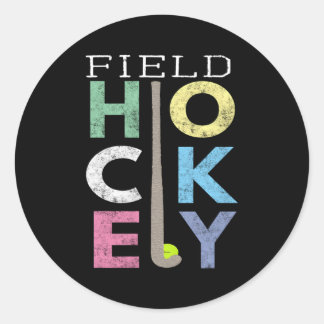 Sticker Rond Love Field Hockey produit amusant