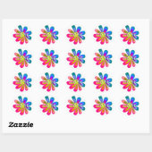 Sticker Rond LOVE Flower (Feuille)