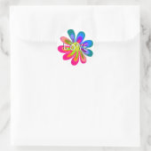 Sticker Rond LOVE Flower (Sac)