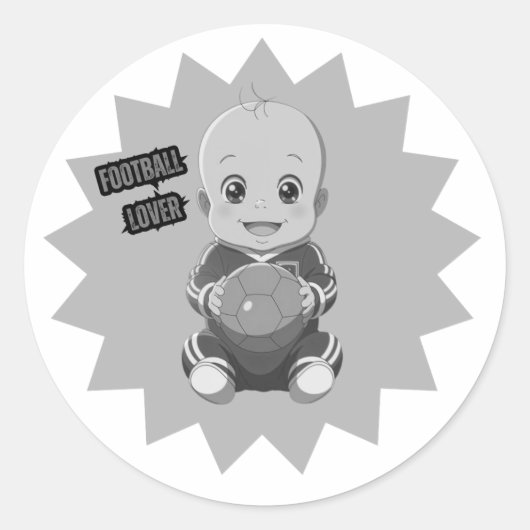 Sticker Rond Love football (Devant)