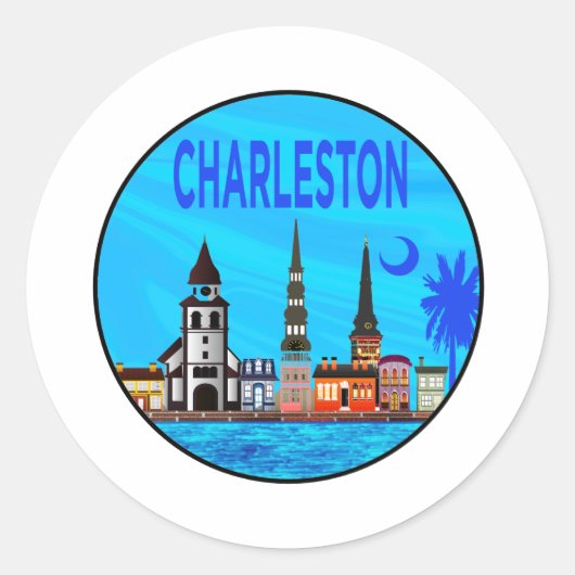Sticker Rond Love for Charleston (Devant)