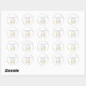 Sticker Rond LOVE Graphic Text - Faux Gold (Feuille)