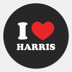 Sticker Rond Love Harris I Heart Harris Funny Prénom Harris