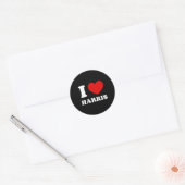 Sticker Rond Love Harris I Heart Harris Funny Prénom Harris (Enveloppe)