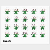 Sticker Rond love heart frog (Feuille)