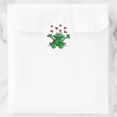 Sticker Rond love heart frog (Sac)