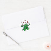 Sticker Rond love heart frog (Enveloppe)